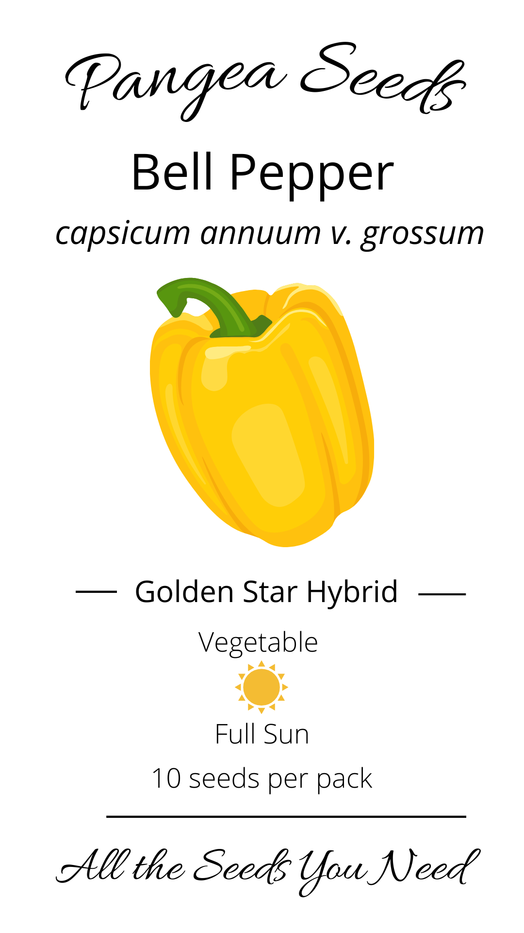 Golden Star Hybrid Pepper