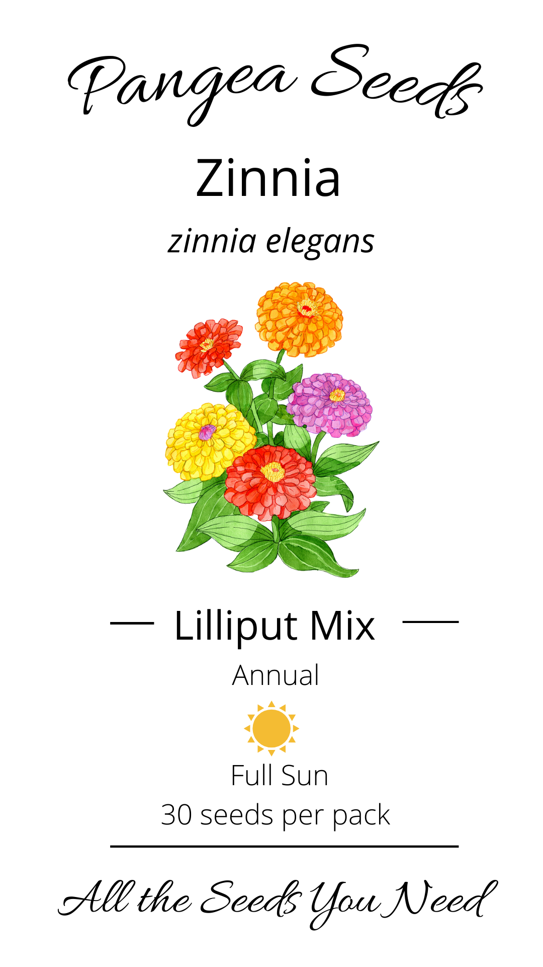 Lilliput Zinnia Mix