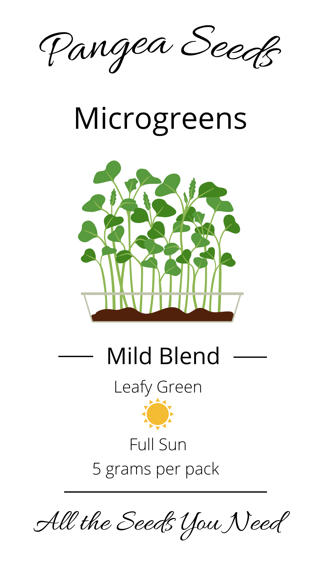 Mild Microgreen Blend