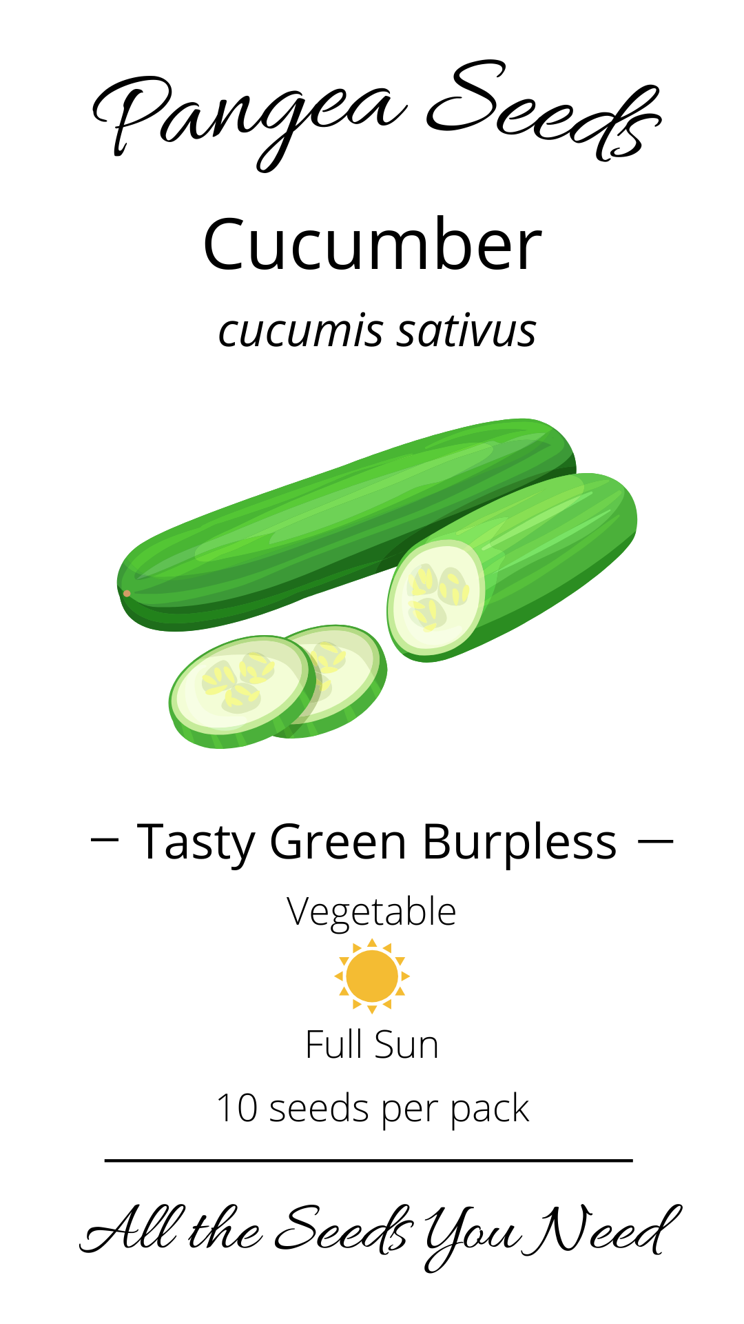 Tasty Green Burpless Cucumber