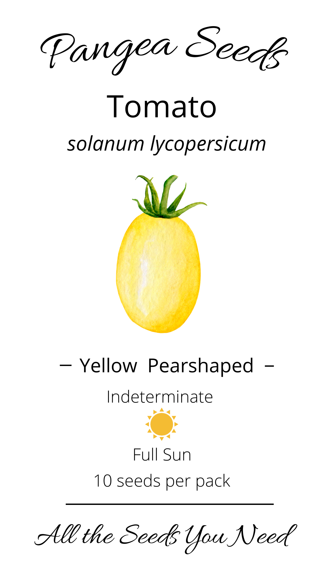 Yellow Pear-Shaped Tomato