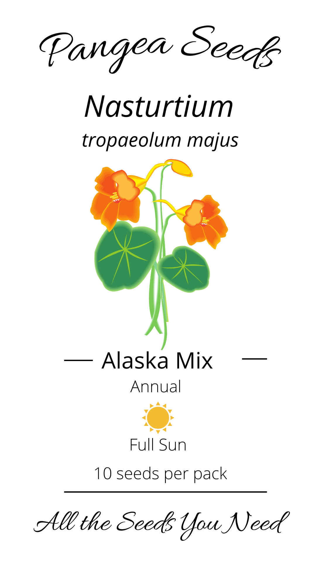 Alaska Mix Nasturtium